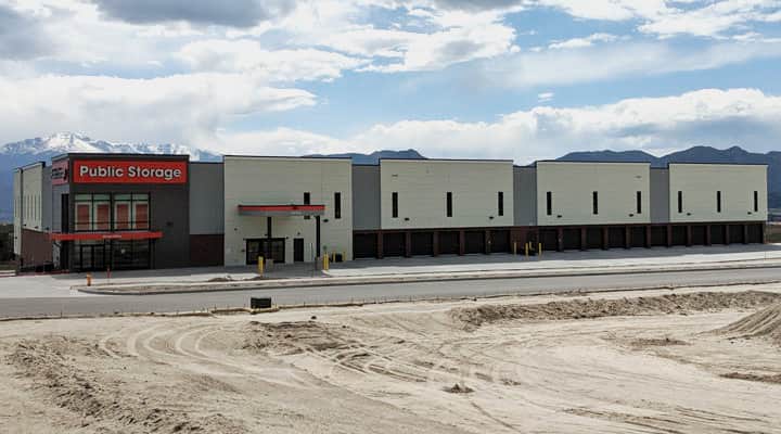 Public Storage new Colorado Springs facility distance shot with large property lot visible