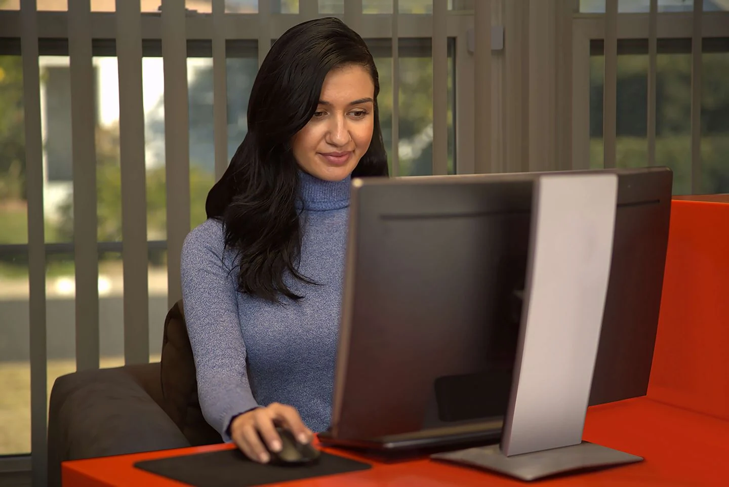 woman making a Public Storage reservation online